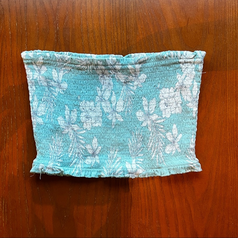 FOREVER 21 Baby Blue Tube/halters Top